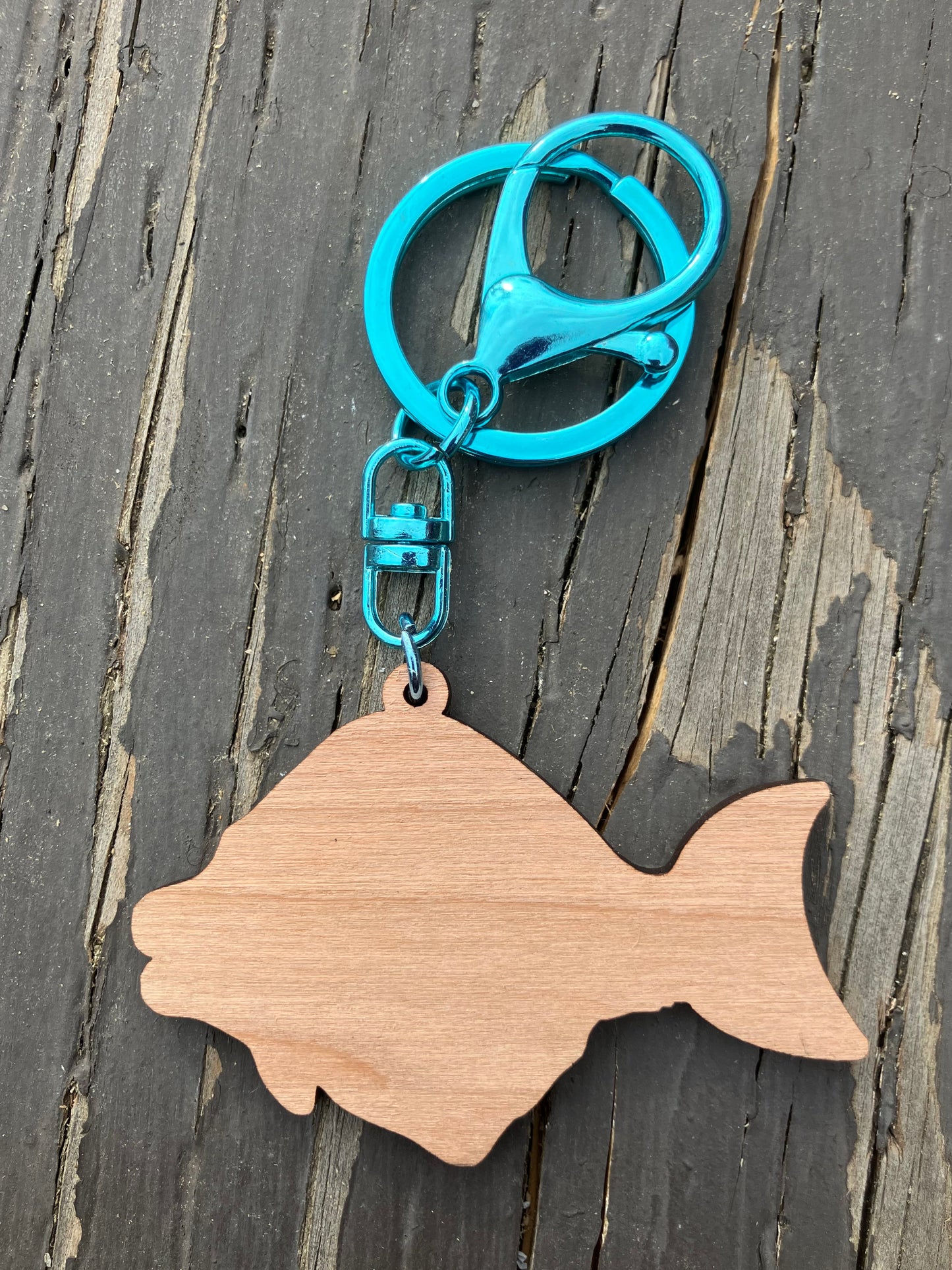 Halibut Wood Keychain