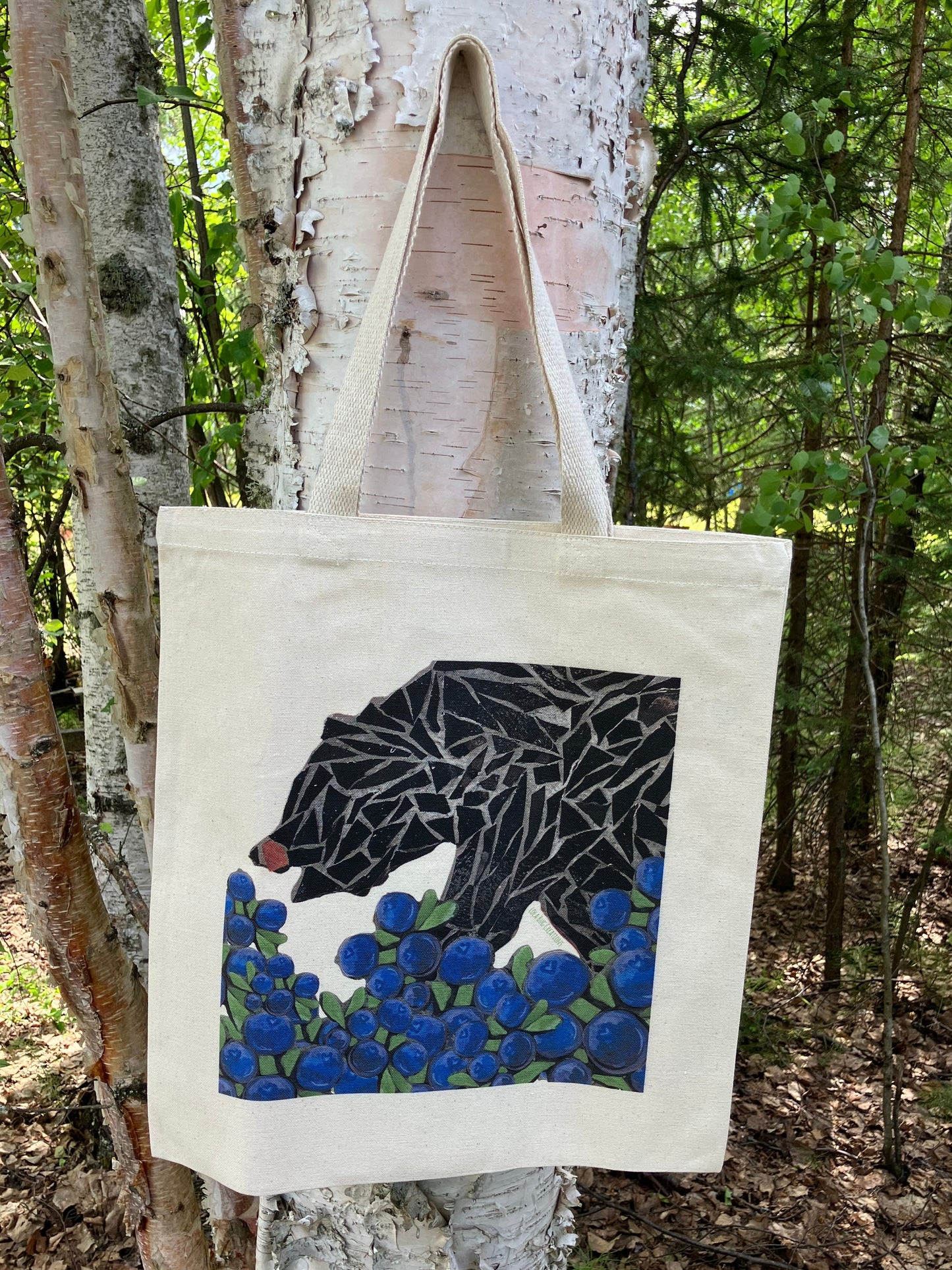 Black Bear Blueberry tote bag