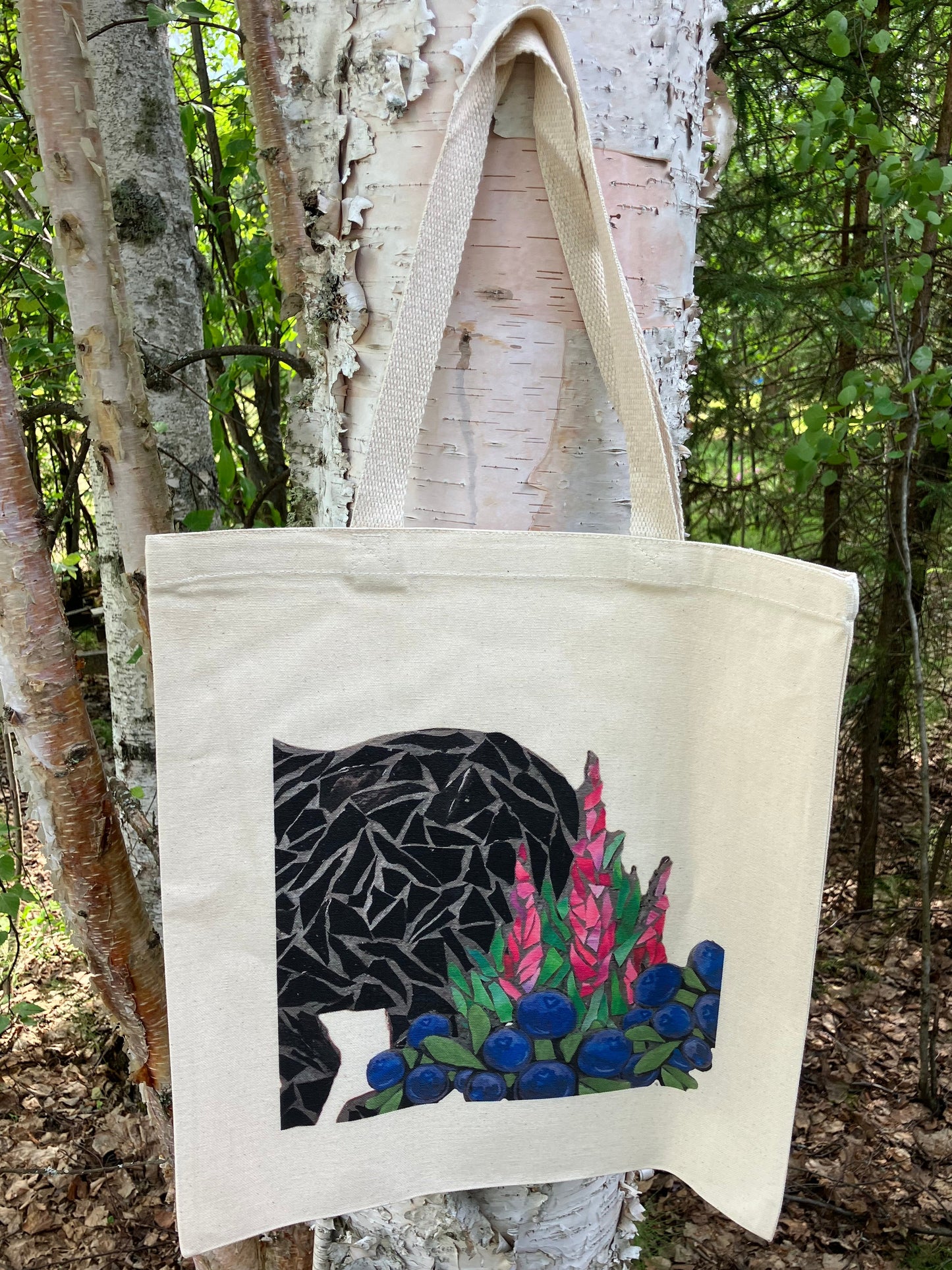 Black Bear Blueberry tote bag