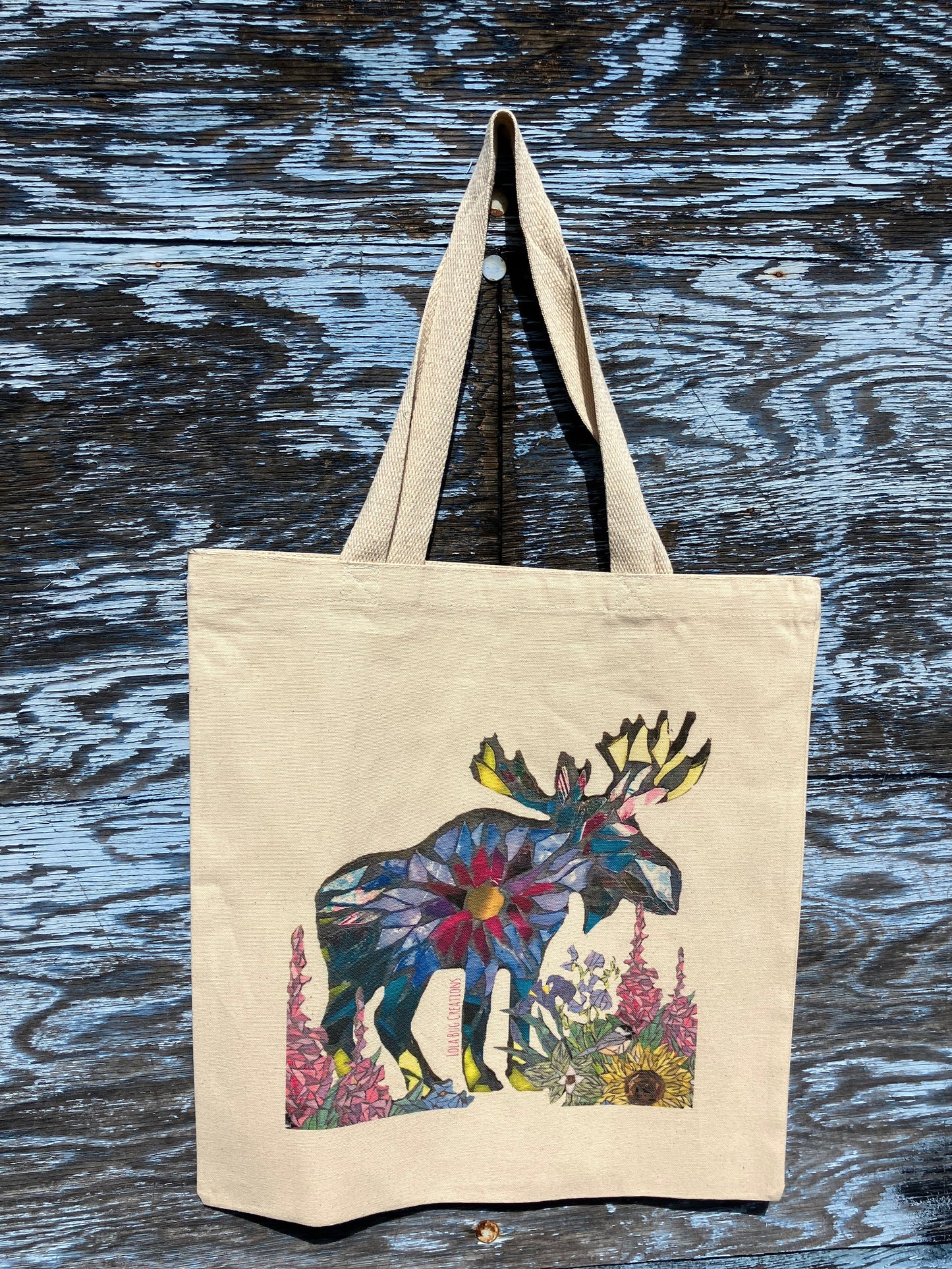 Colorful Moose Tote Bag