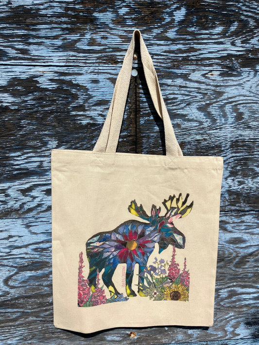Colorful Moose Tote Bag