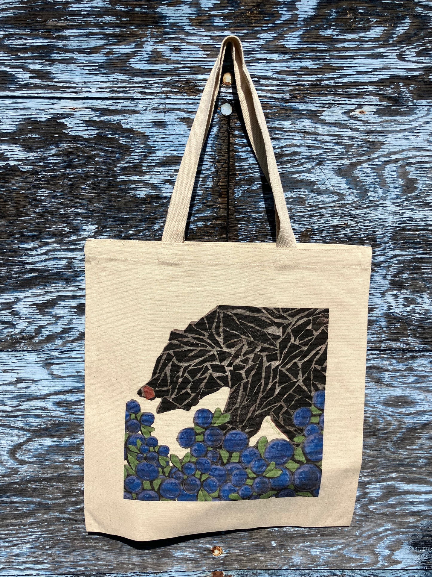 Black Bear Blueberry tote bag