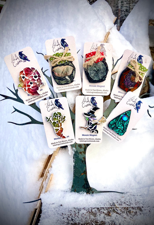Spooky Mosaic Mini Magnets