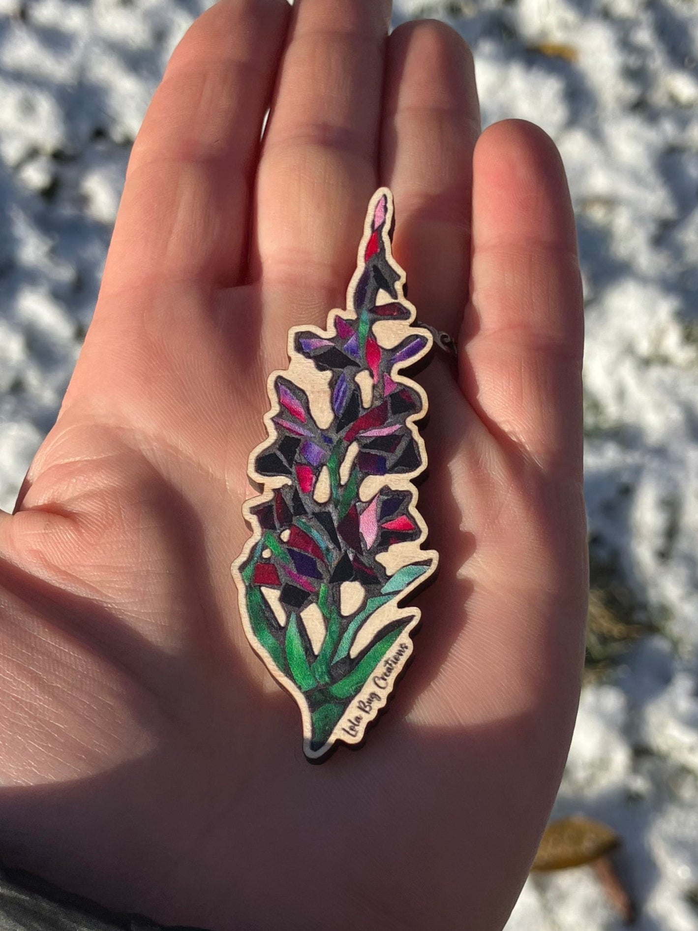 Fireweed Wood Magnet