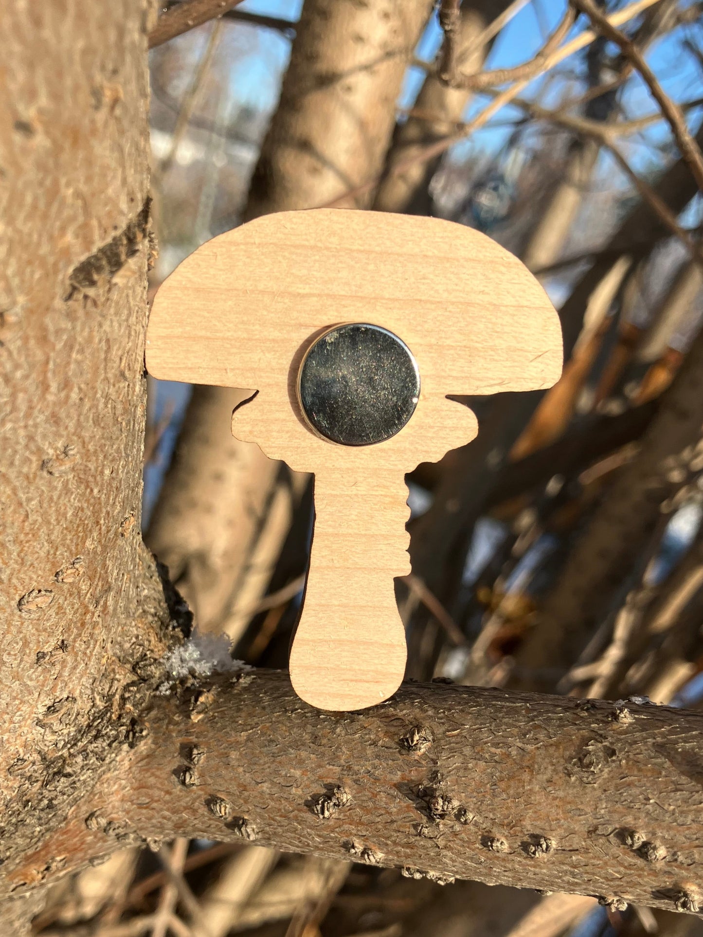 Amanita Mushroom Wood Magnet