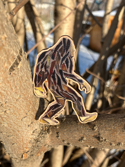 Sasquatch Wood Magnet