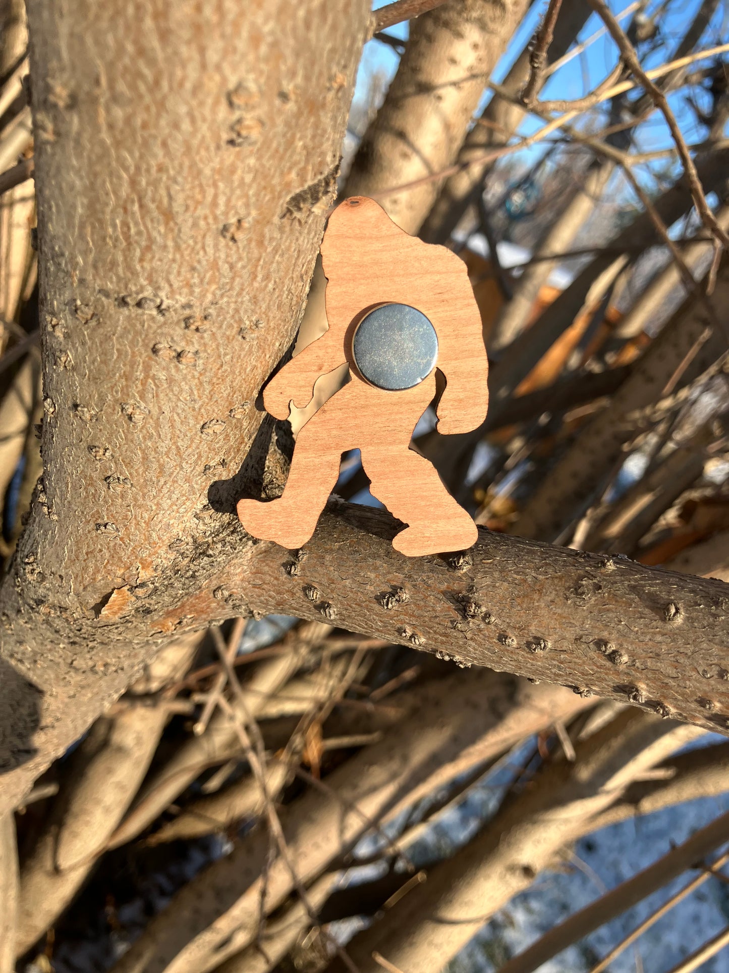 Sasquatch Wood Magnet