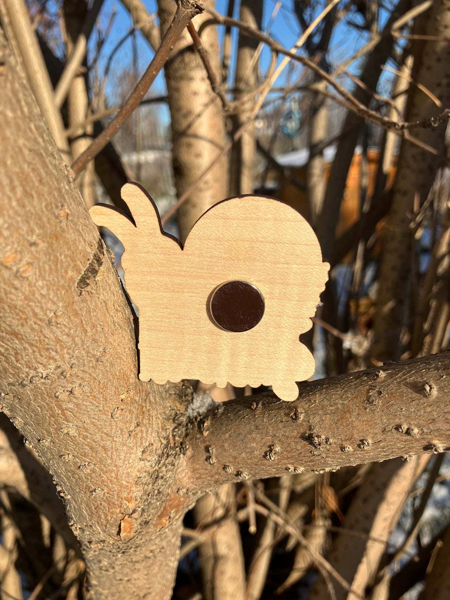 Suck It! Snail Wood Magnet