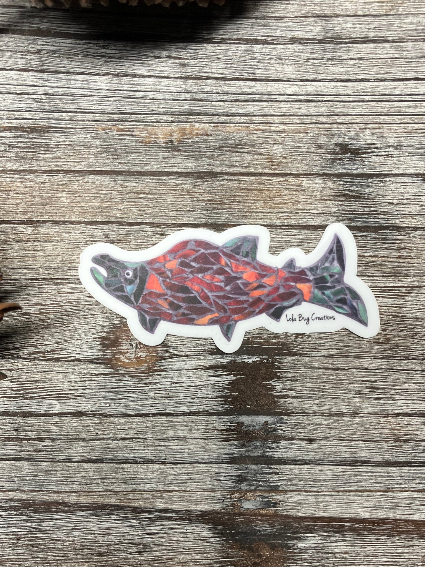 MINI SalmonVinyl Sticker