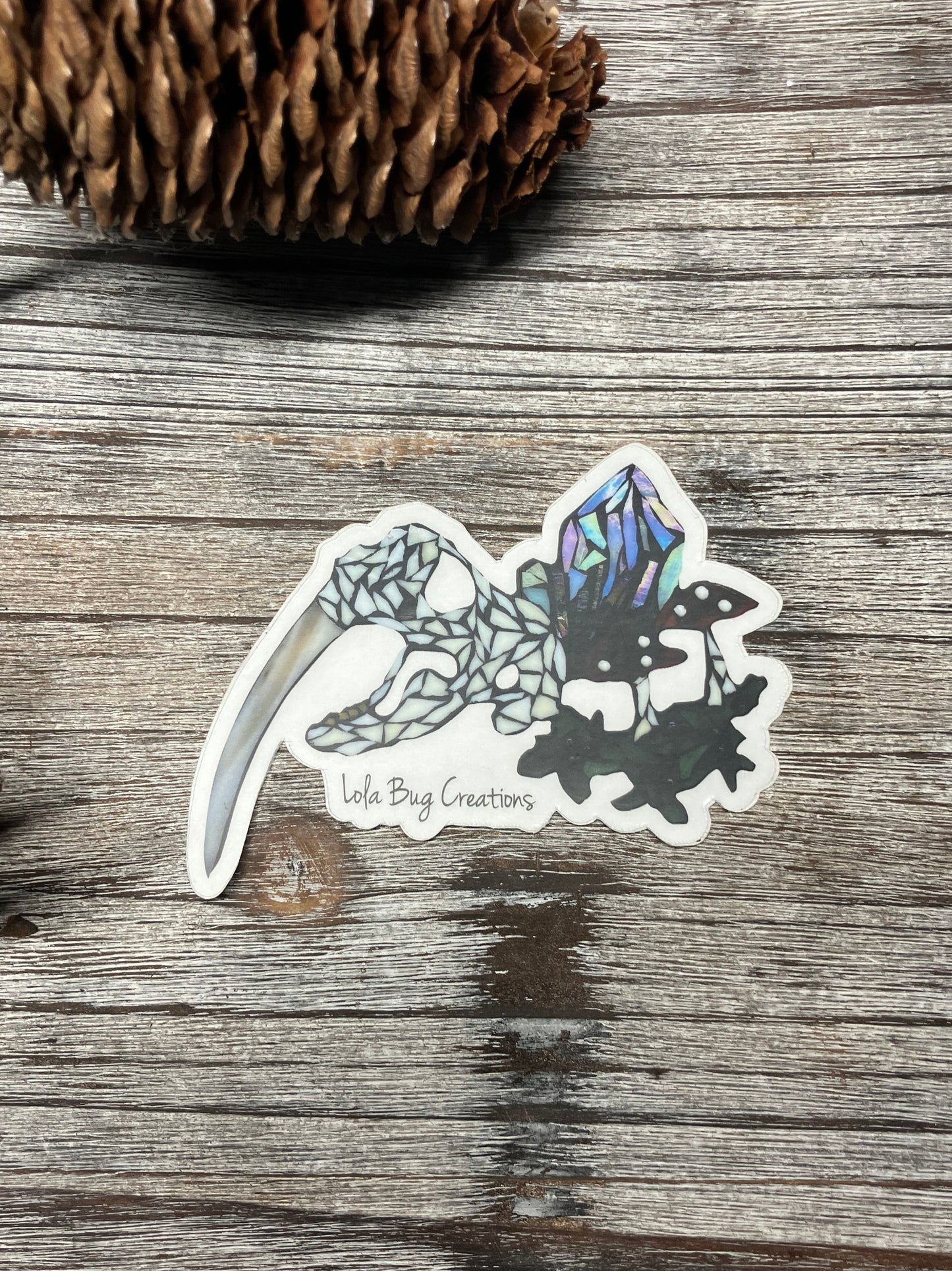 Walrus Skull with Crystal Vinyl Sticker