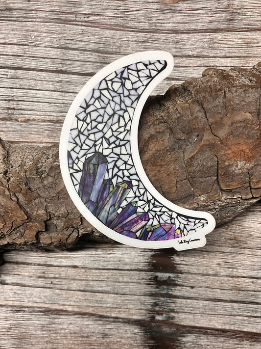 Moon Crystal Vinyl Sticker