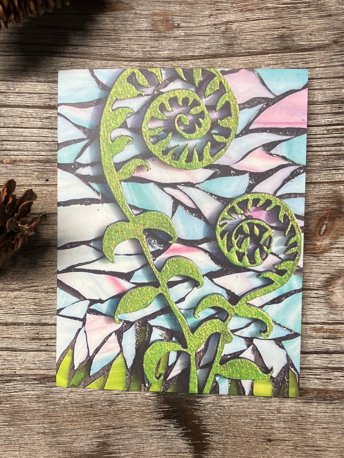 Fiddlehead Mosaic Note Card