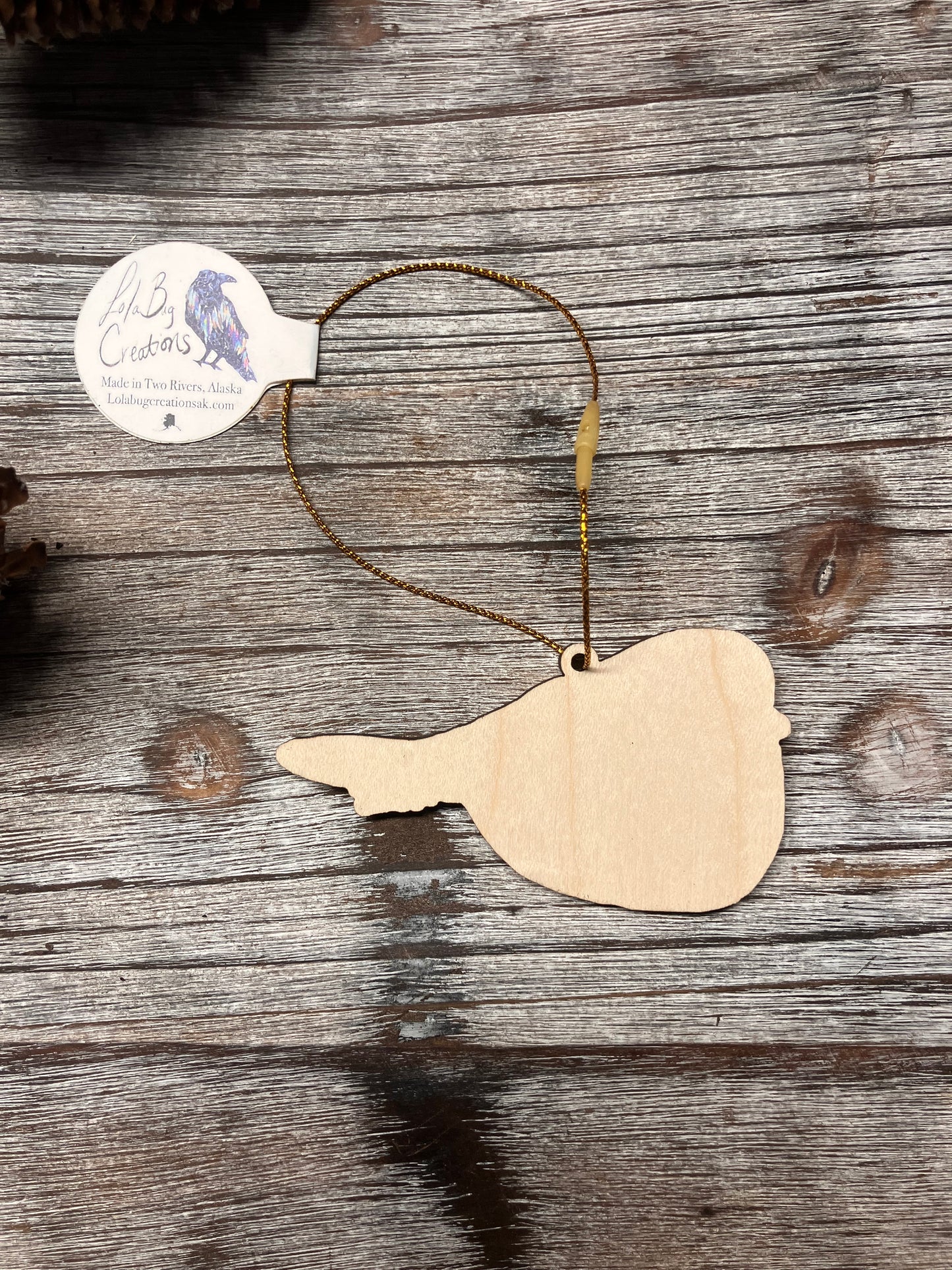 Chickadee Wood Ornament