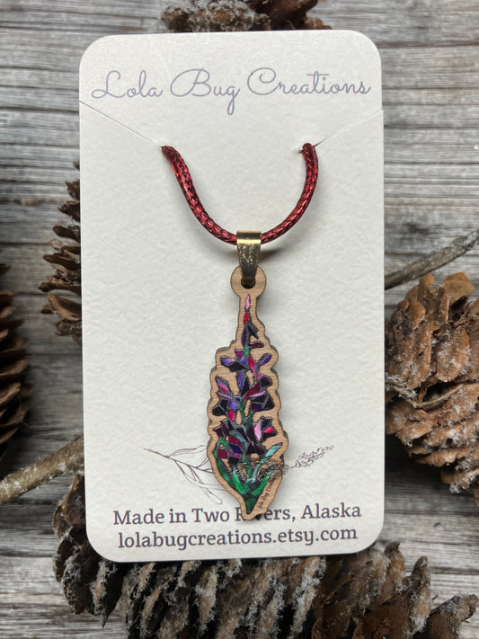 Fireweed Wood Necklace