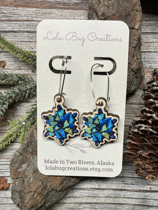 Snowflake Wood Earrings