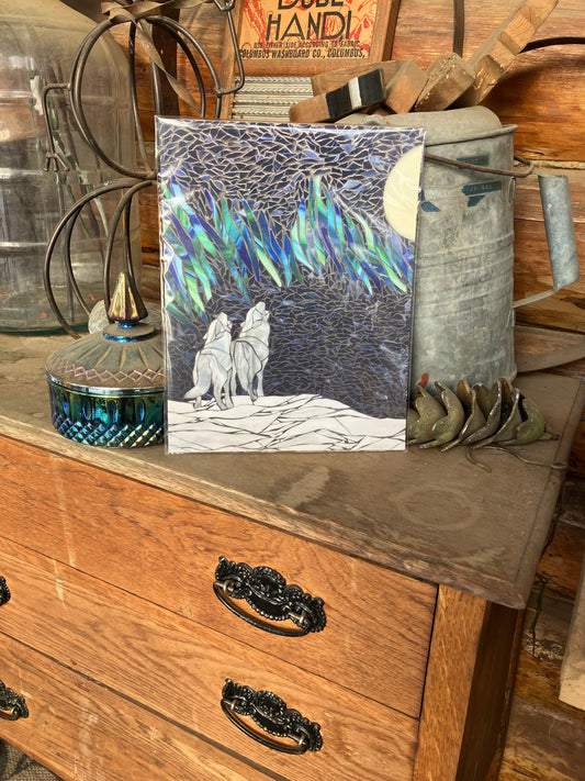 Howling at the Moon Mosaic Print