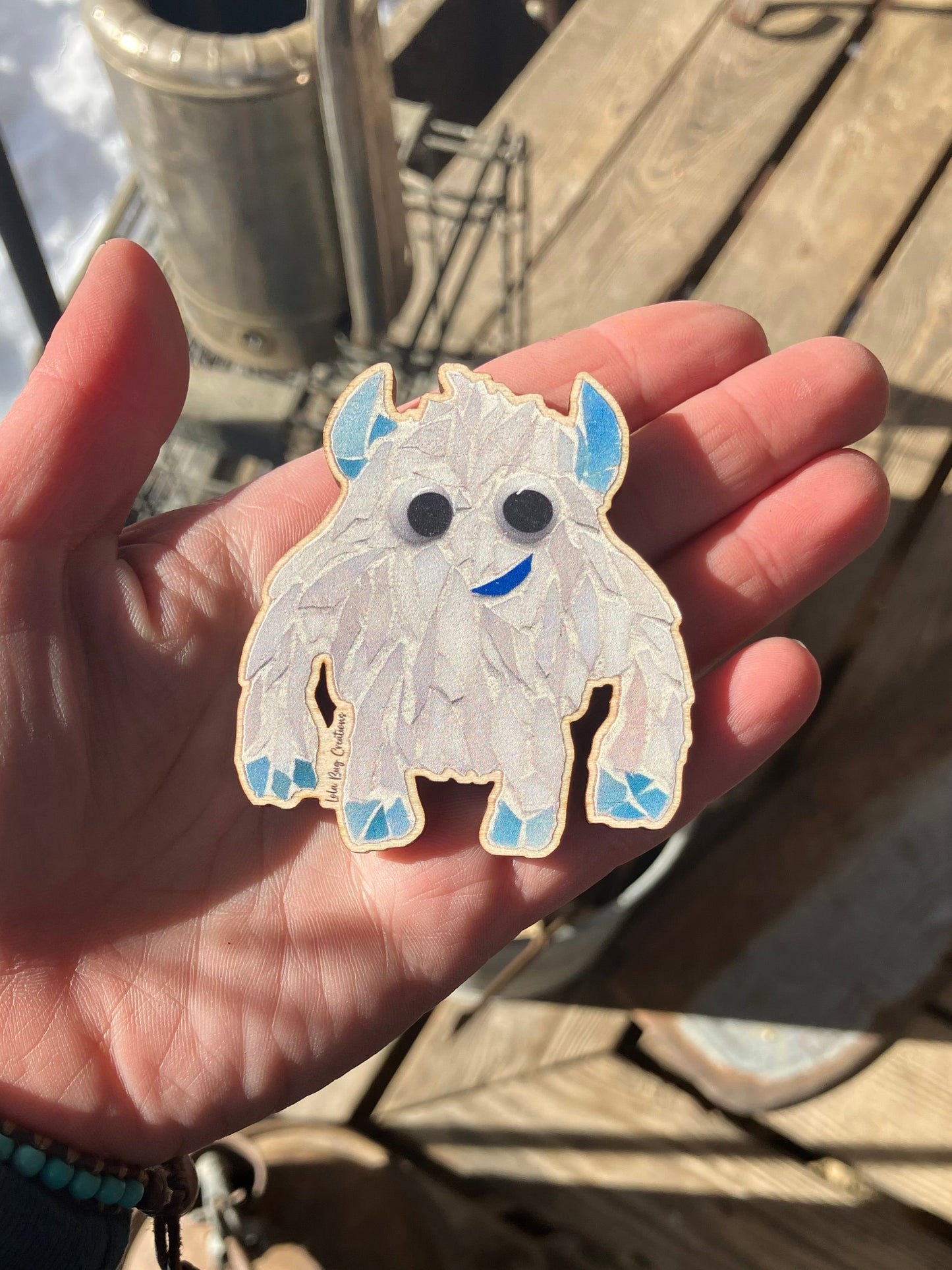 Yeti Wood Magnet