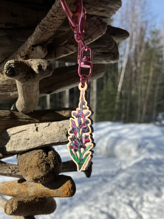 Fireweed Wood Keychain