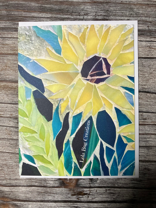 Sunflower Filed Note Card