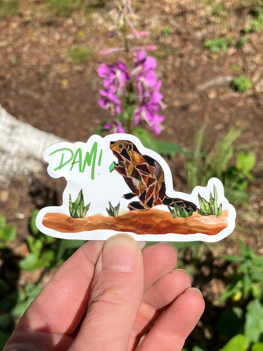 Dam! Beaver Thin Magnet