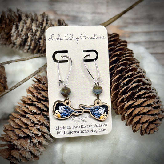 Chickadee Wood Earrings