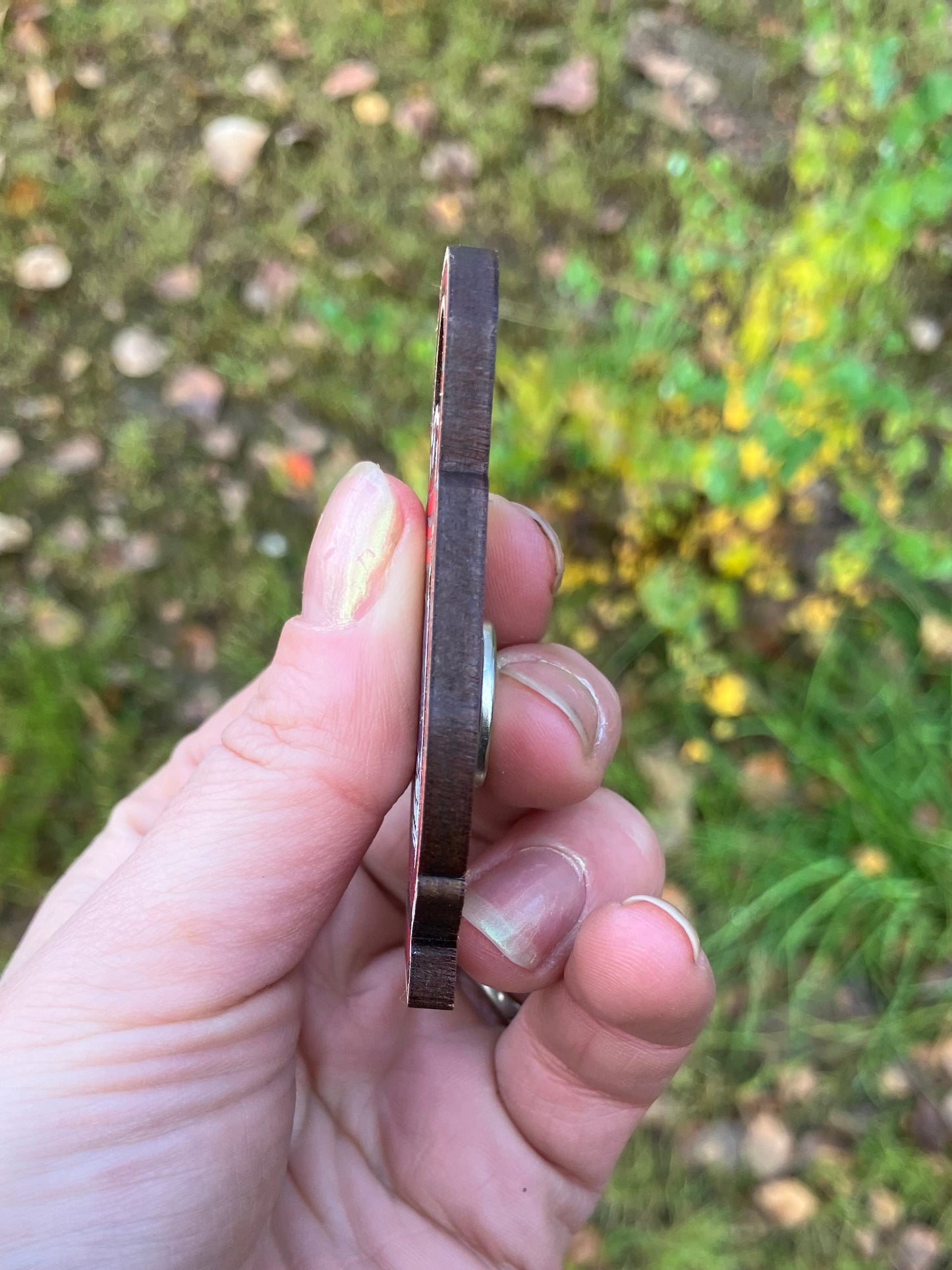 Red Lantern Wood Magnet