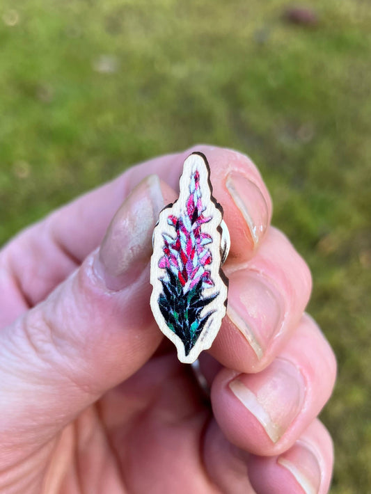 Fireweed Wood Pin