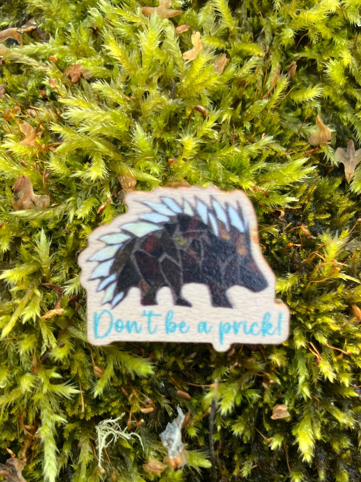 Don't Be A Prick Wood Pin