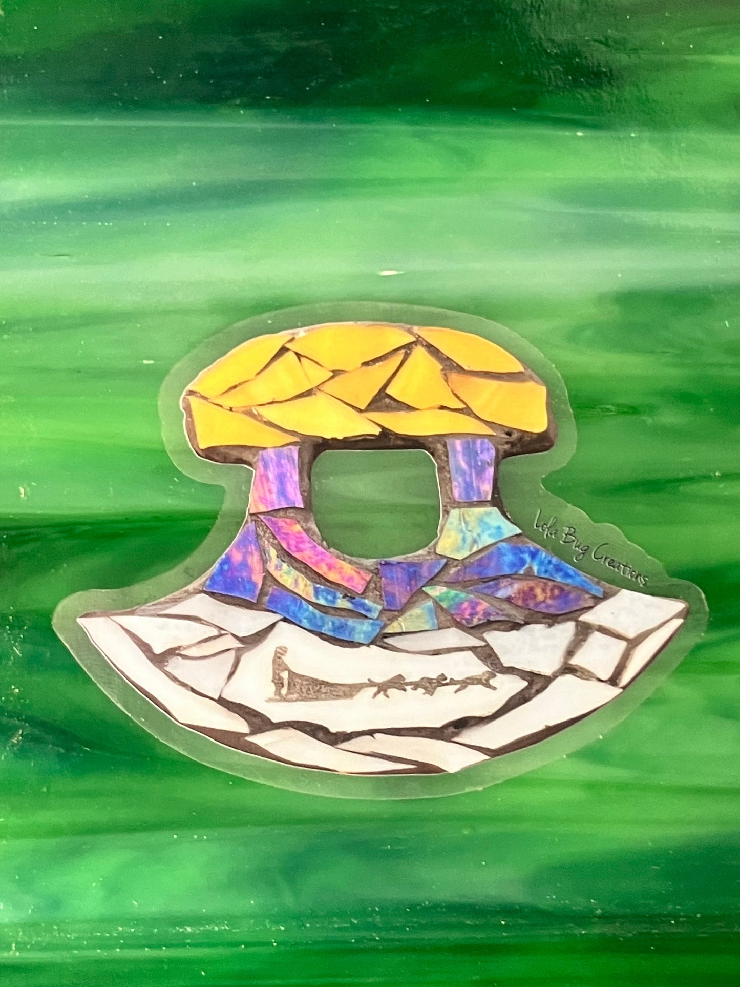 Dog Sled Ulu Clear Vinyl Sticker