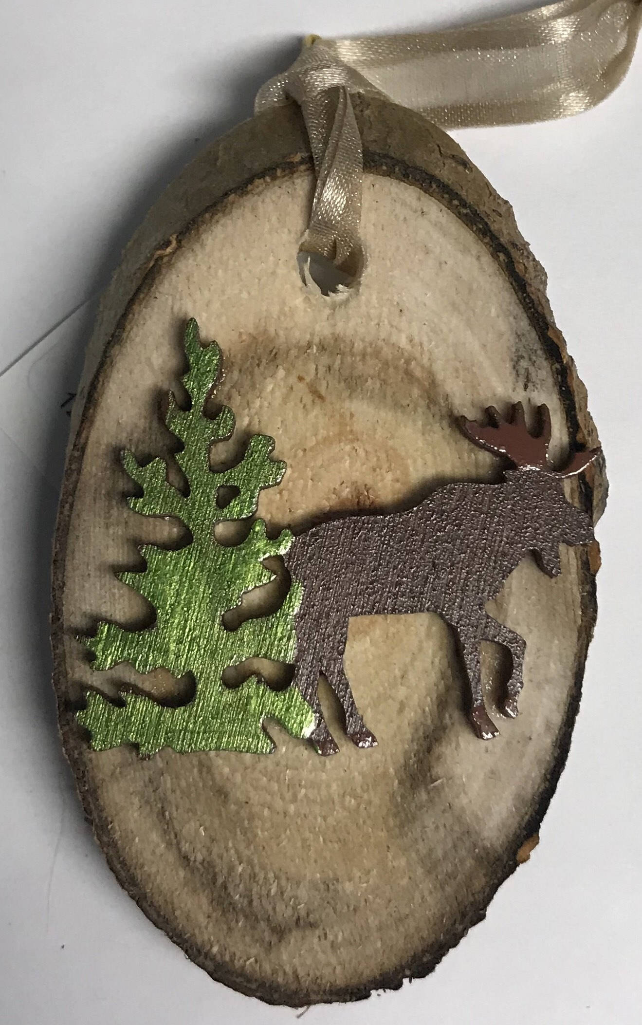 Alaskan Hand Painted Birch Ornaments || Birch Ornaments