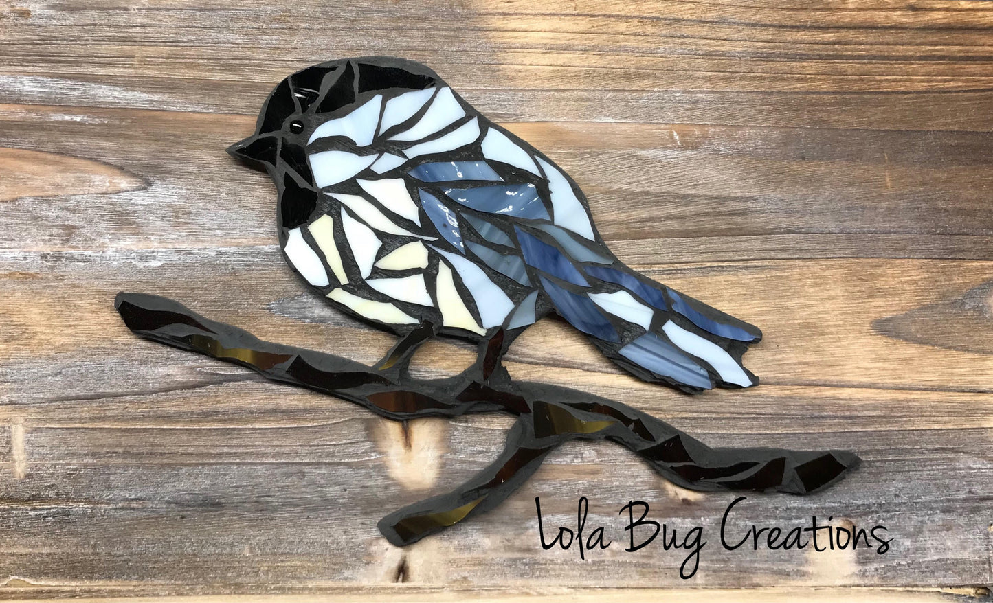 Chickadee glass Mosaic