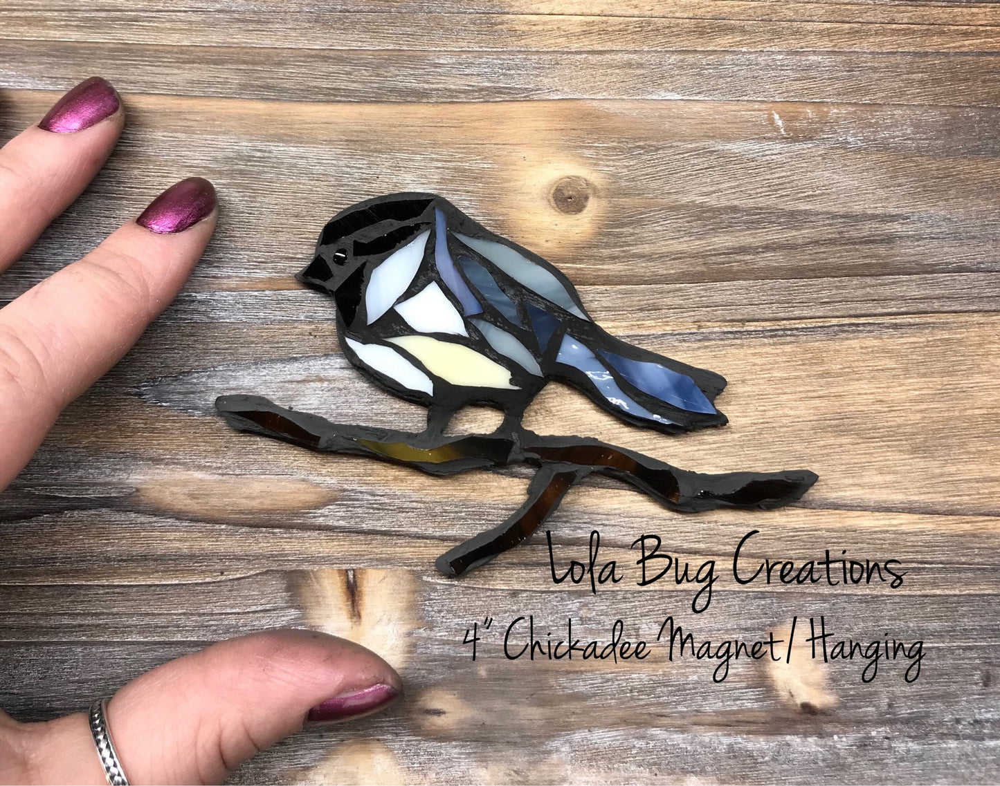 Chickadee glass Mosaic