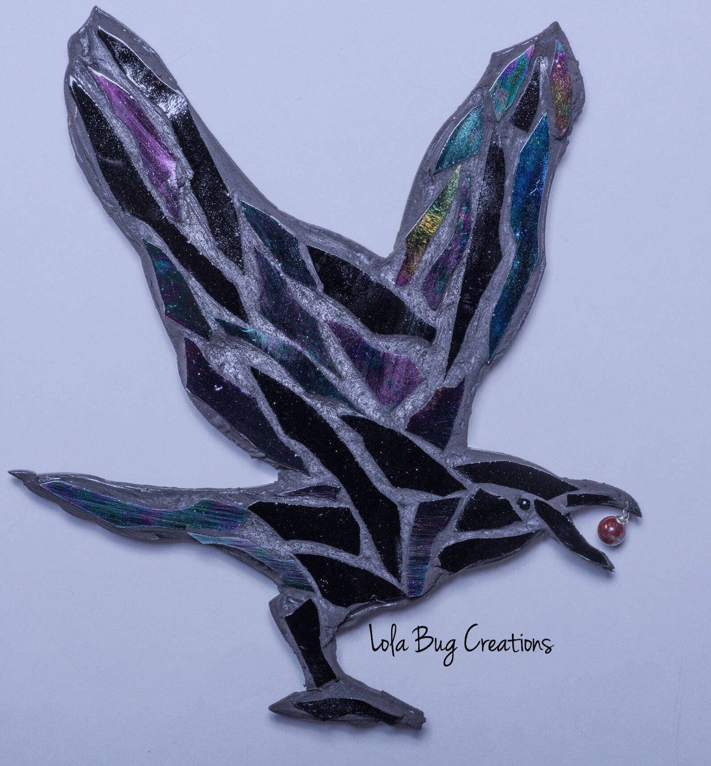 Flying Raven glass Mosaic