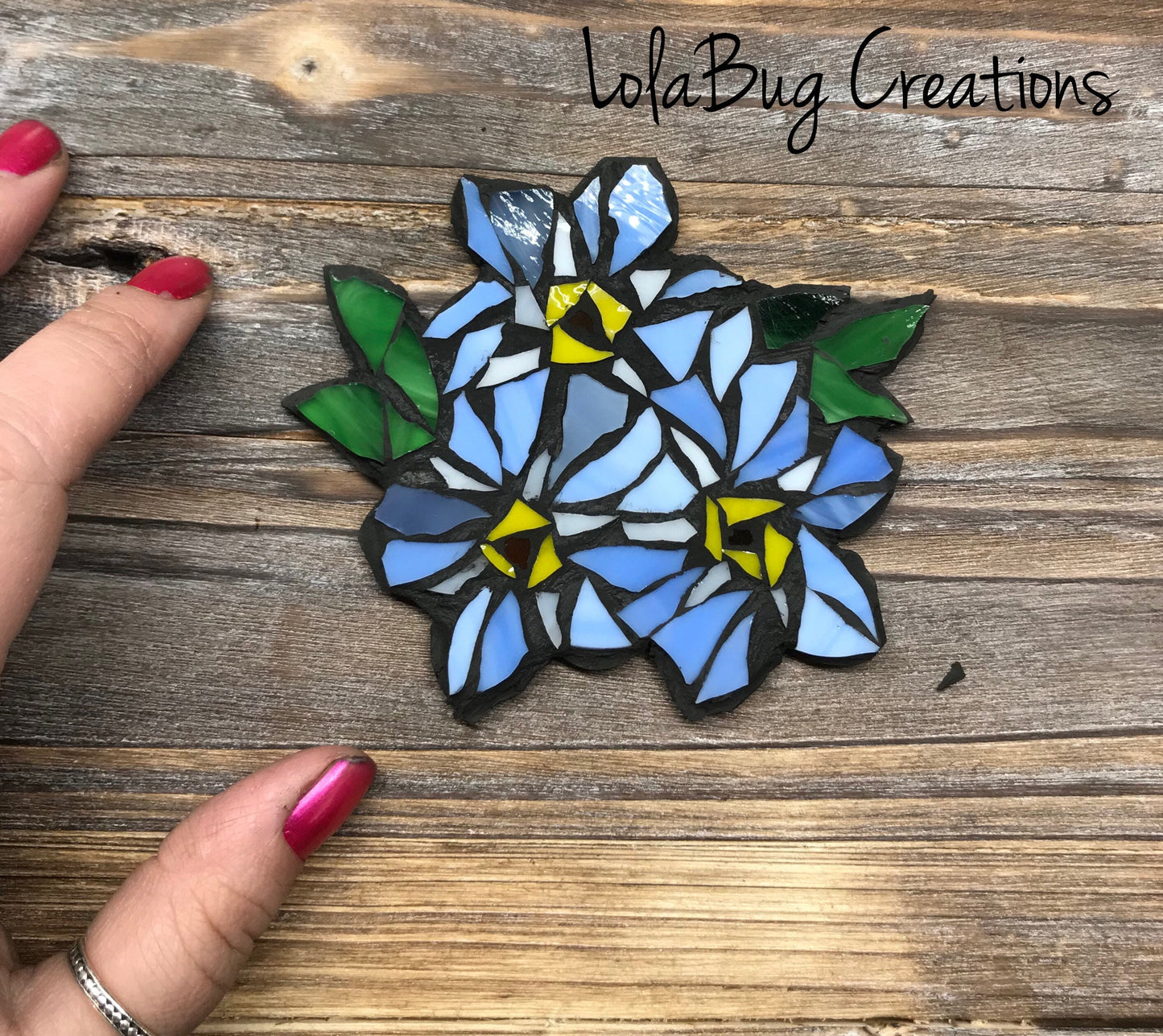 Forget-me-not Glass Mosaic