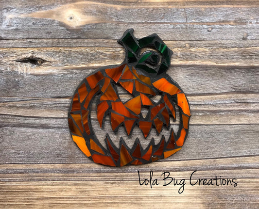 Pumpkin glass mosaic