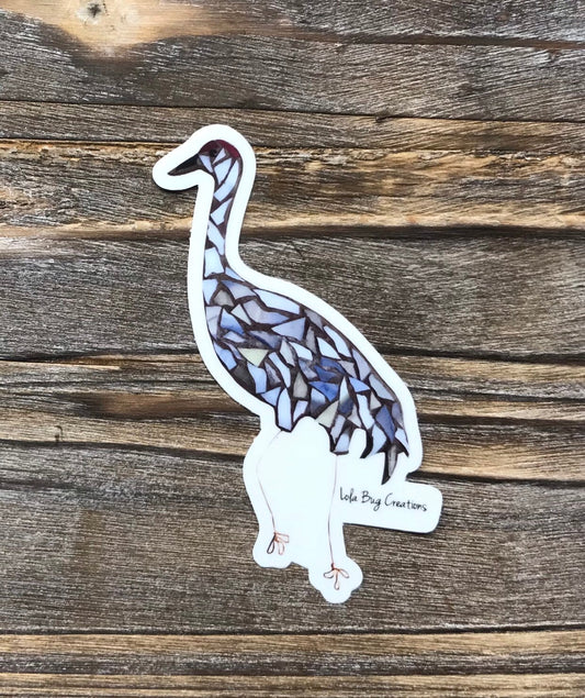 Sandhill Crane Vinyl Sticker