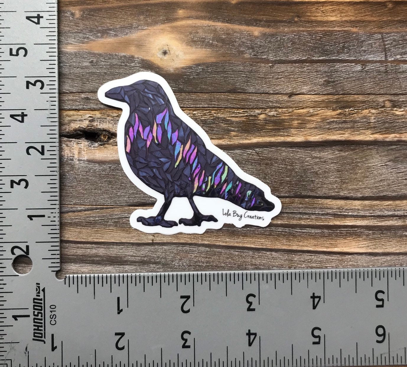 Northern Lights Raven vinyl sticker