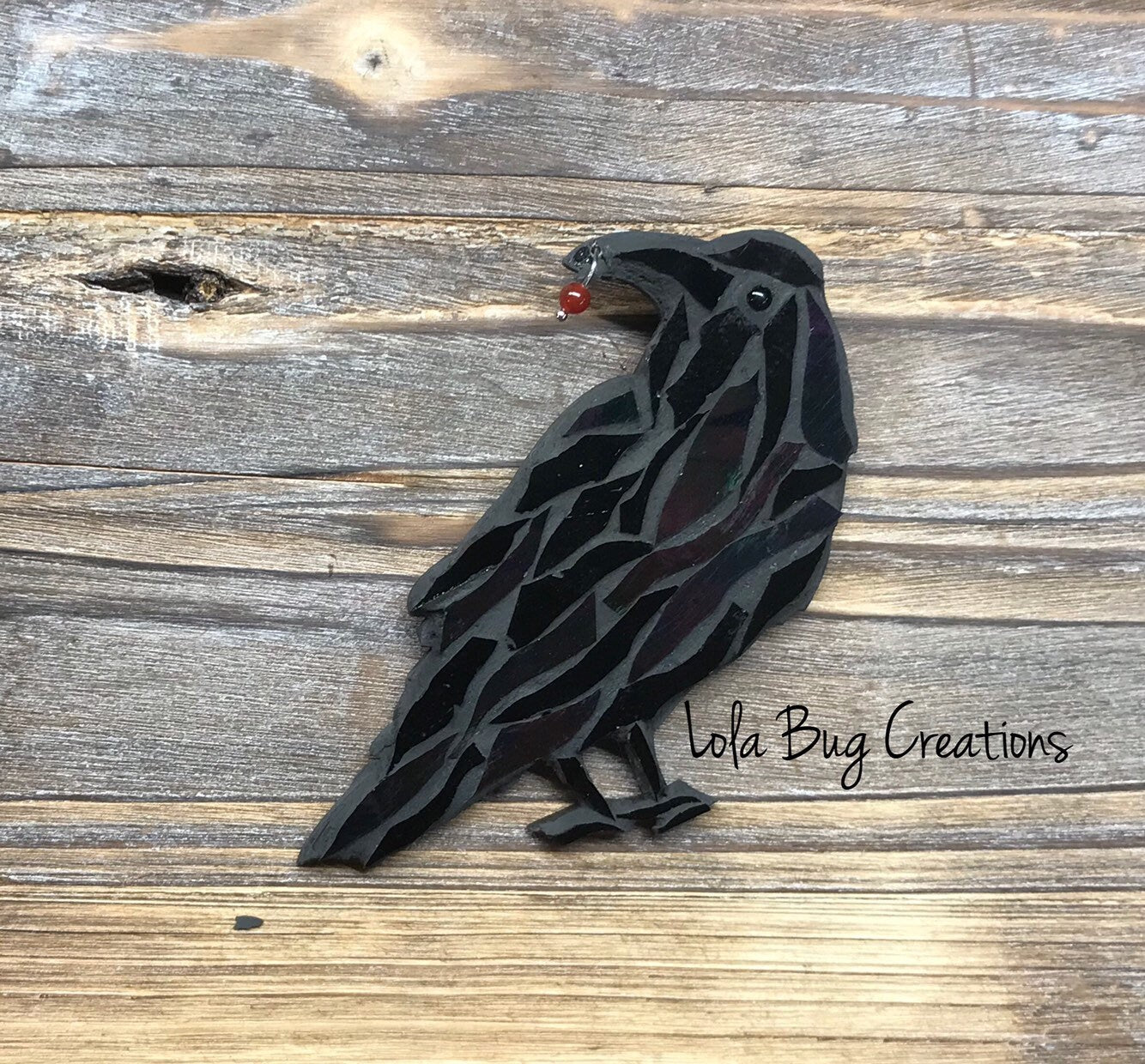 Studious Raven glass mosaic