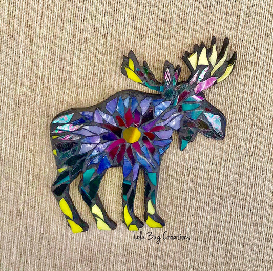 Tiedye moose glass Mosaic