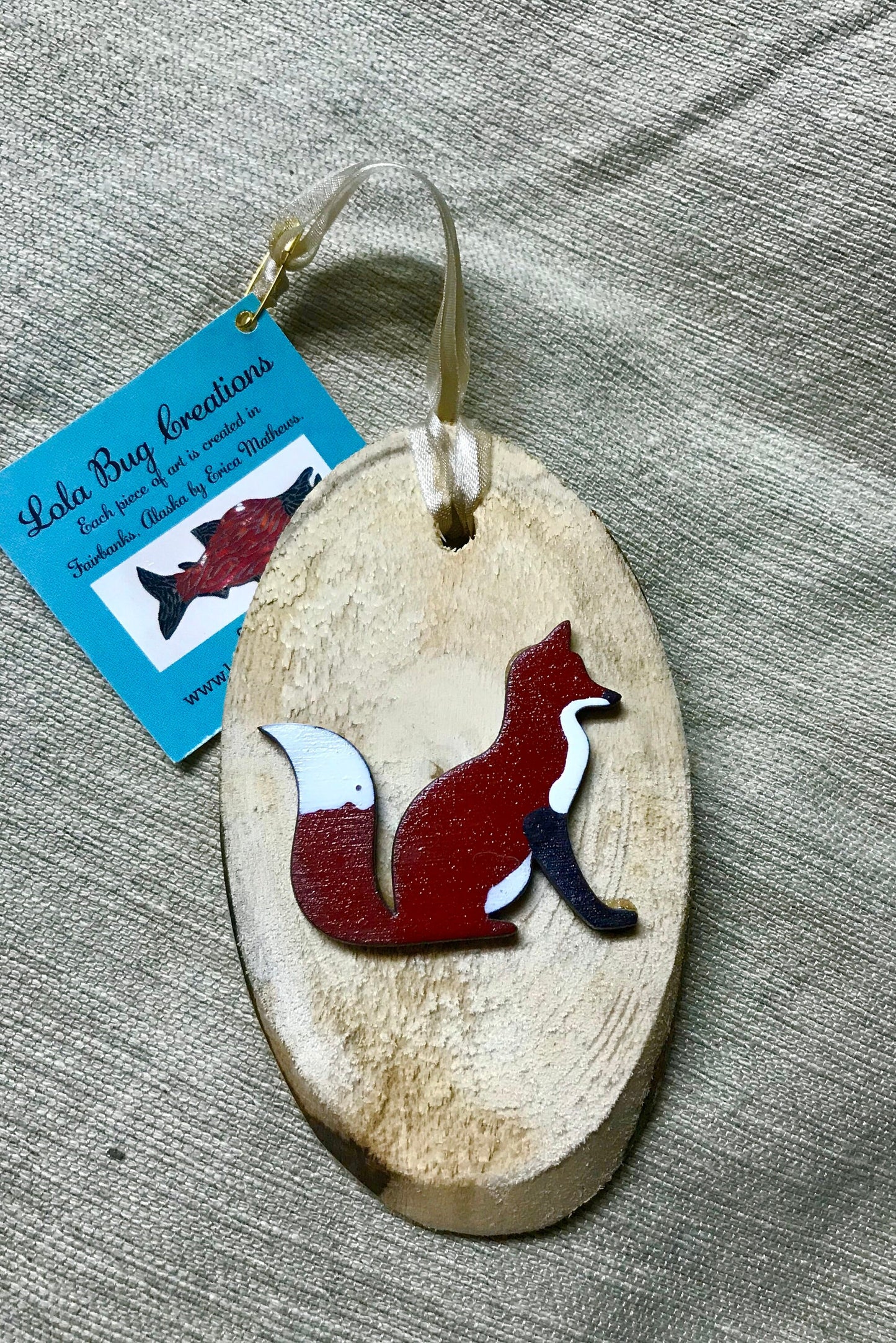 Alaskan Hand Painted Birch Ornaments || Birch Ornaments