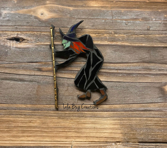 Witch with Staff glass Mosaic