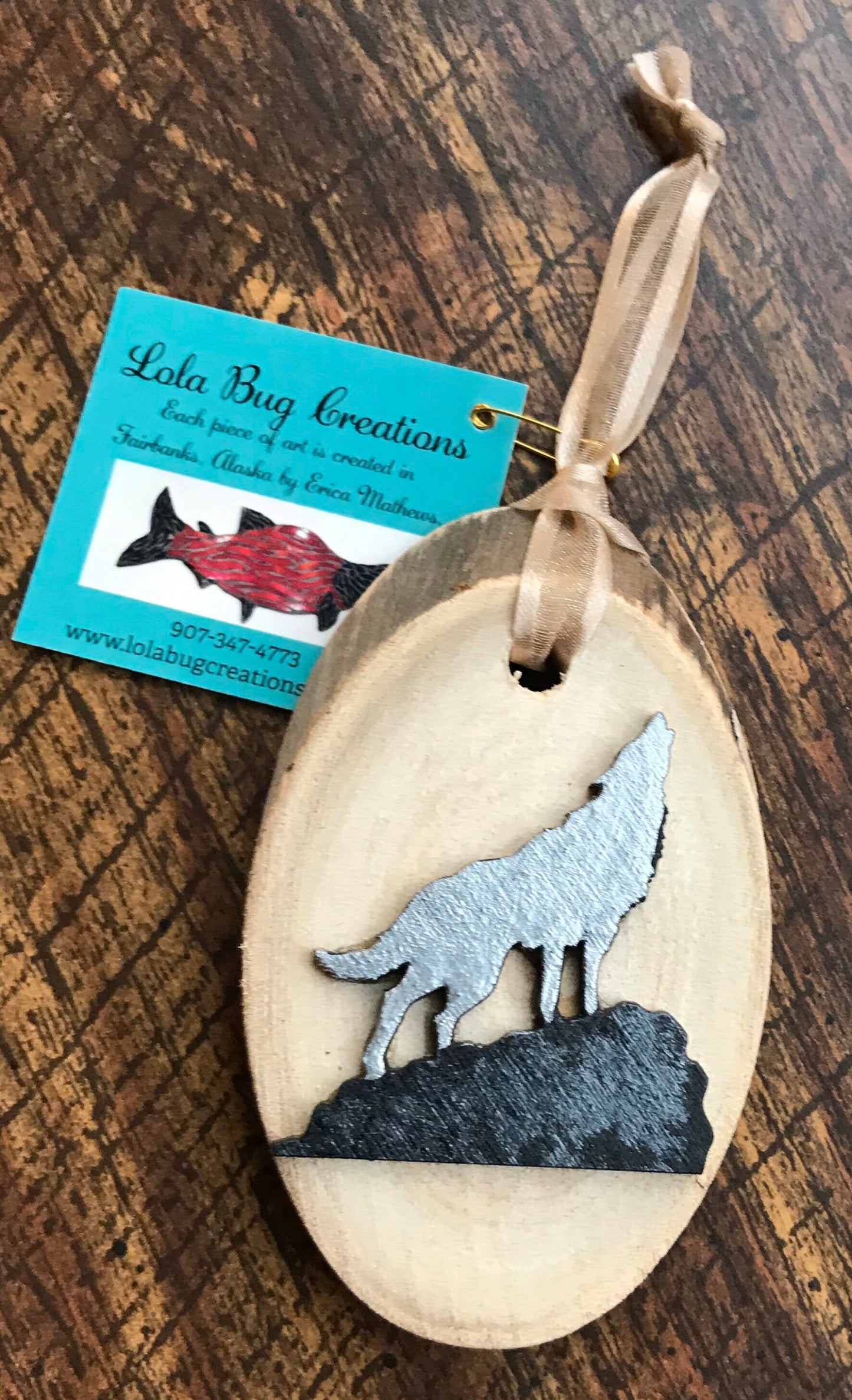 Alaskan Hand Painted Birch Ornaments || Birch Ornaments