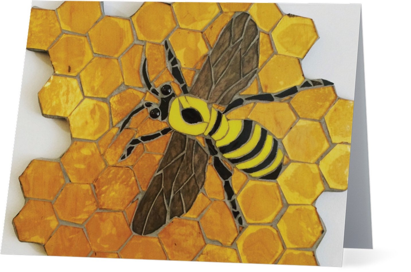 Bee Mosaic Note Card