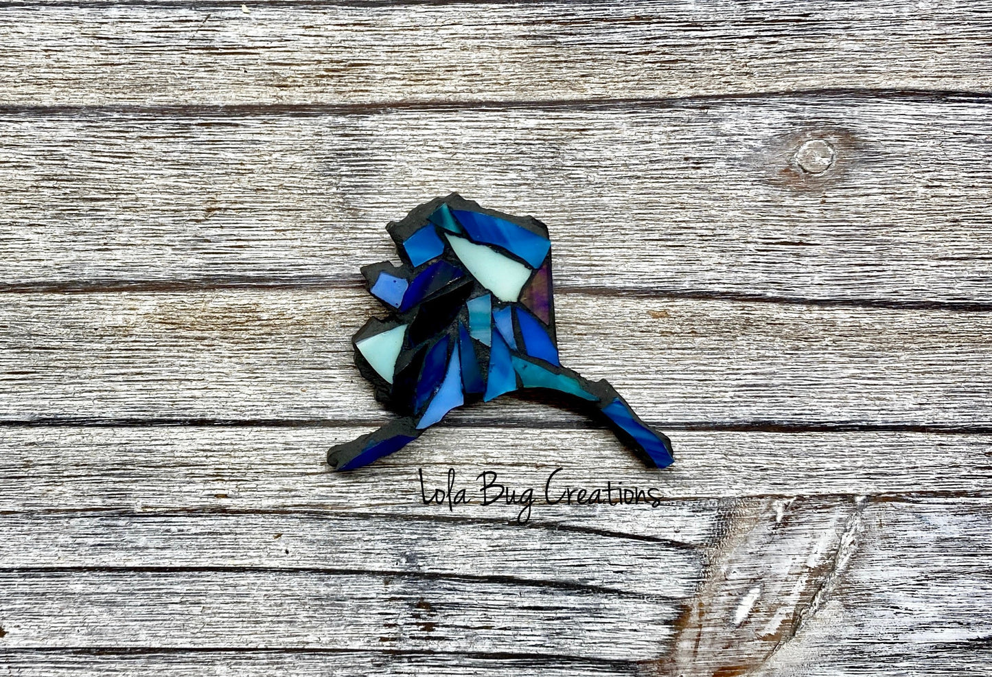 Mini Abstract Alaska -Glass Mosaic Magnet