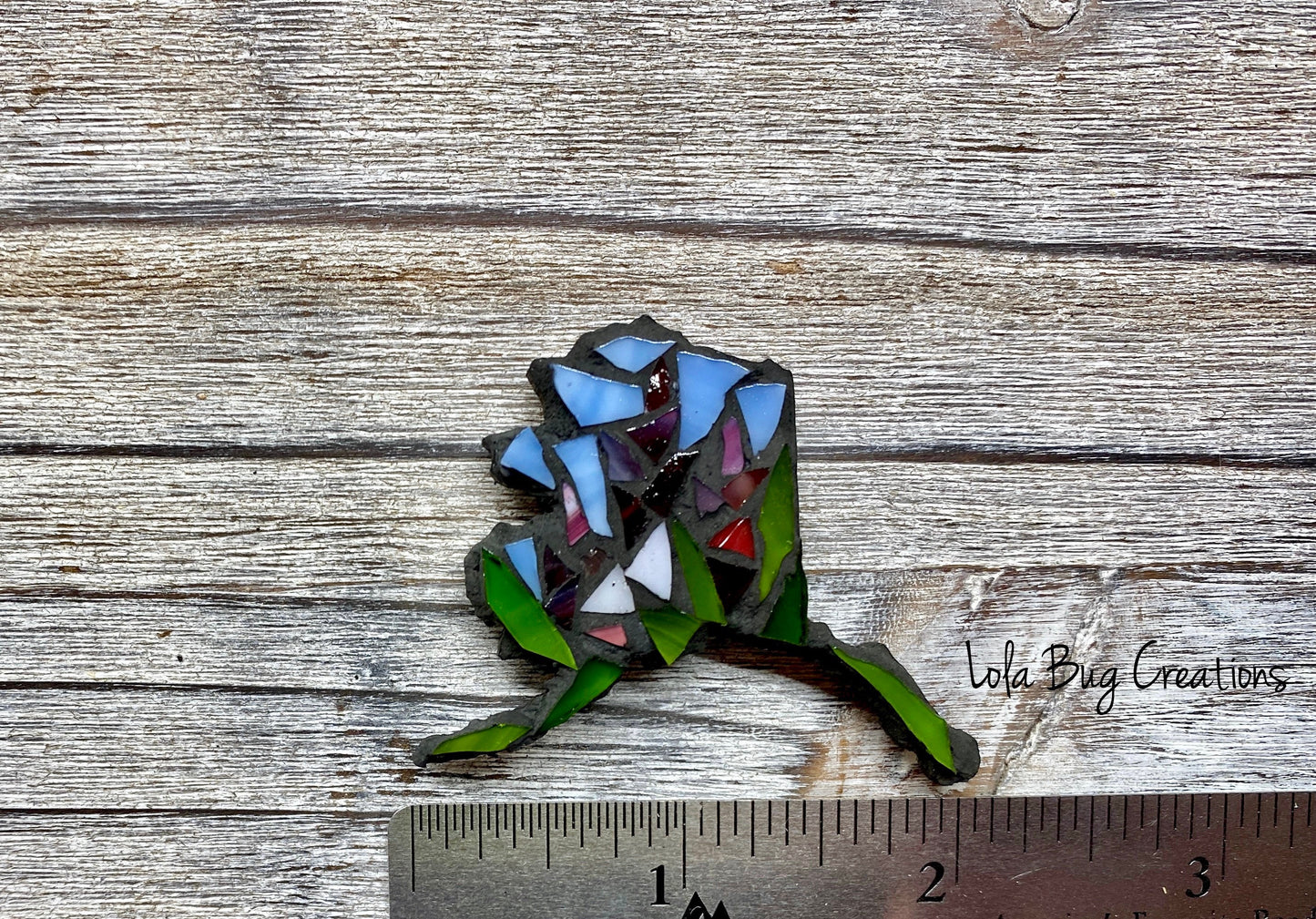 Mini Fireweed Alaska -Glass Mosaic Magnet