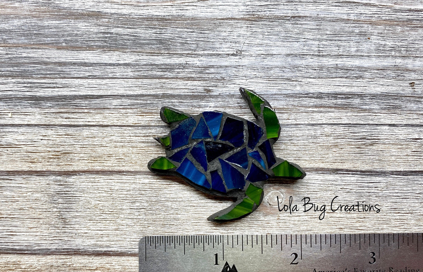 Mini Sea Turtle  -Glass Mosaic Magnet