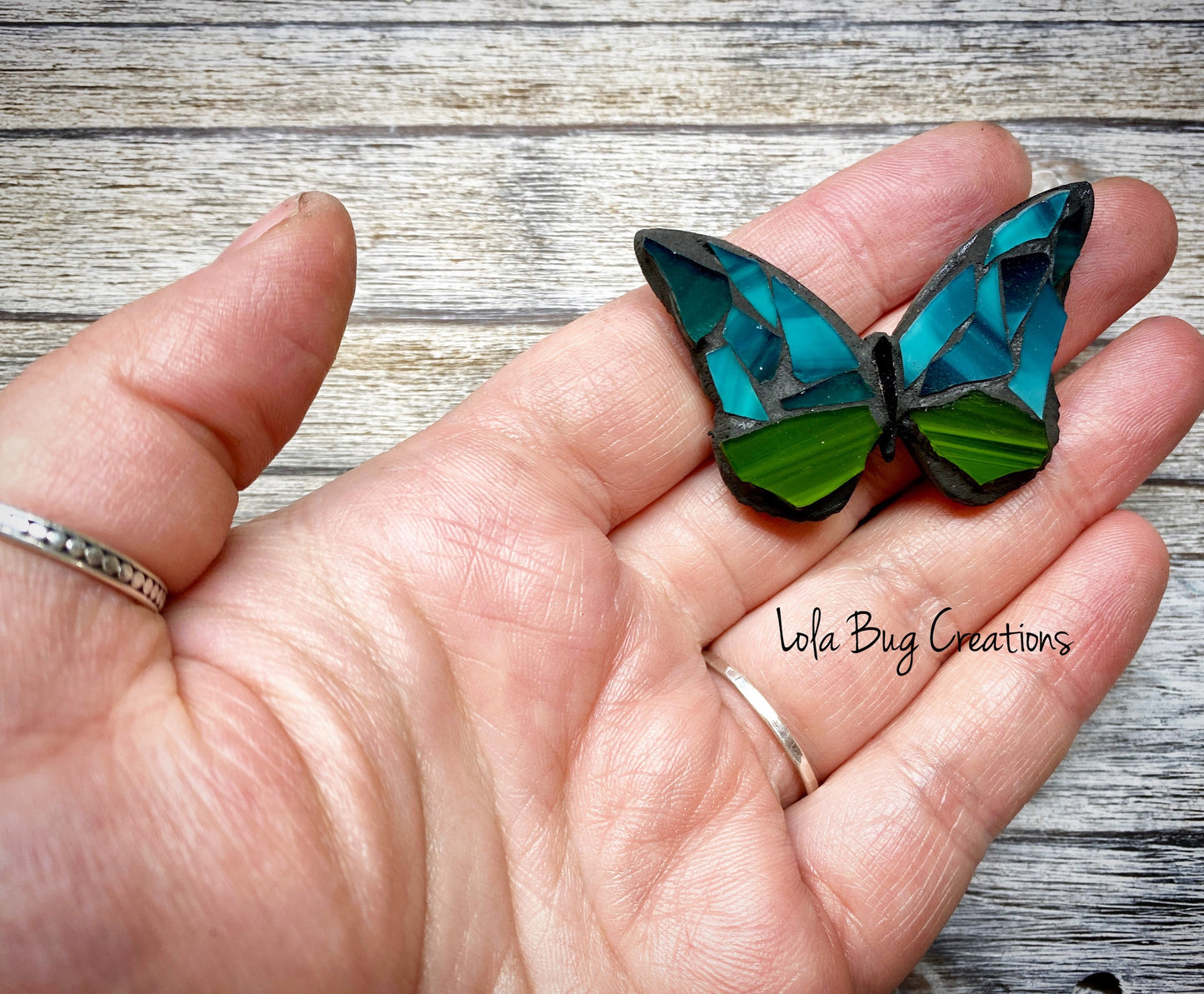 Mini Butterfly  -Glass Mosaic Magnet