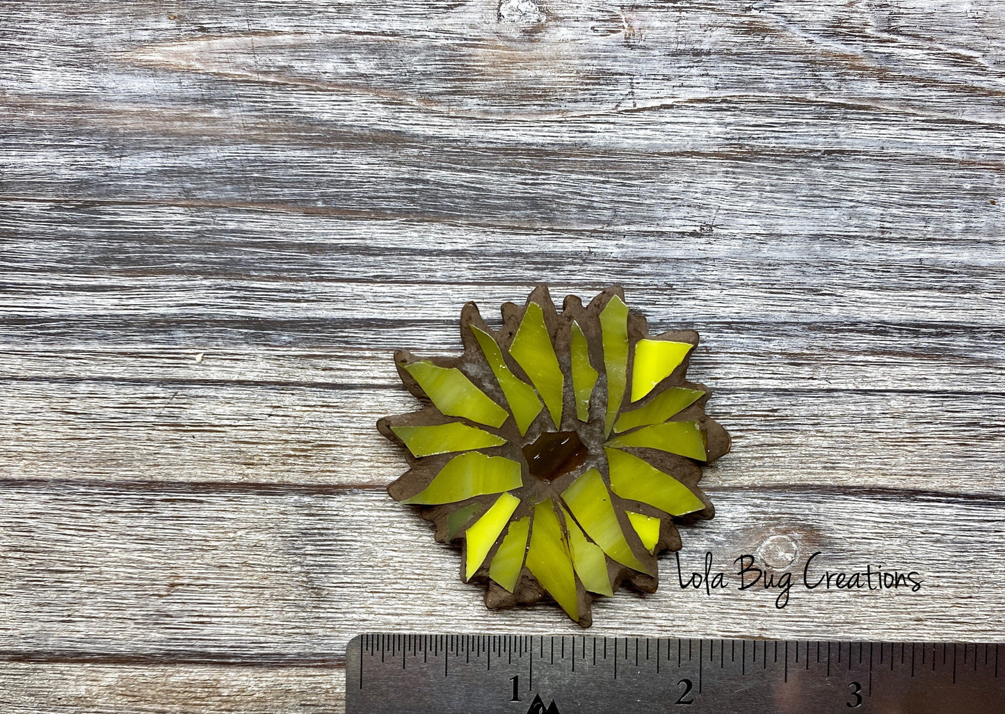 Mini Sunflower  -Glass Mosaic Magnet