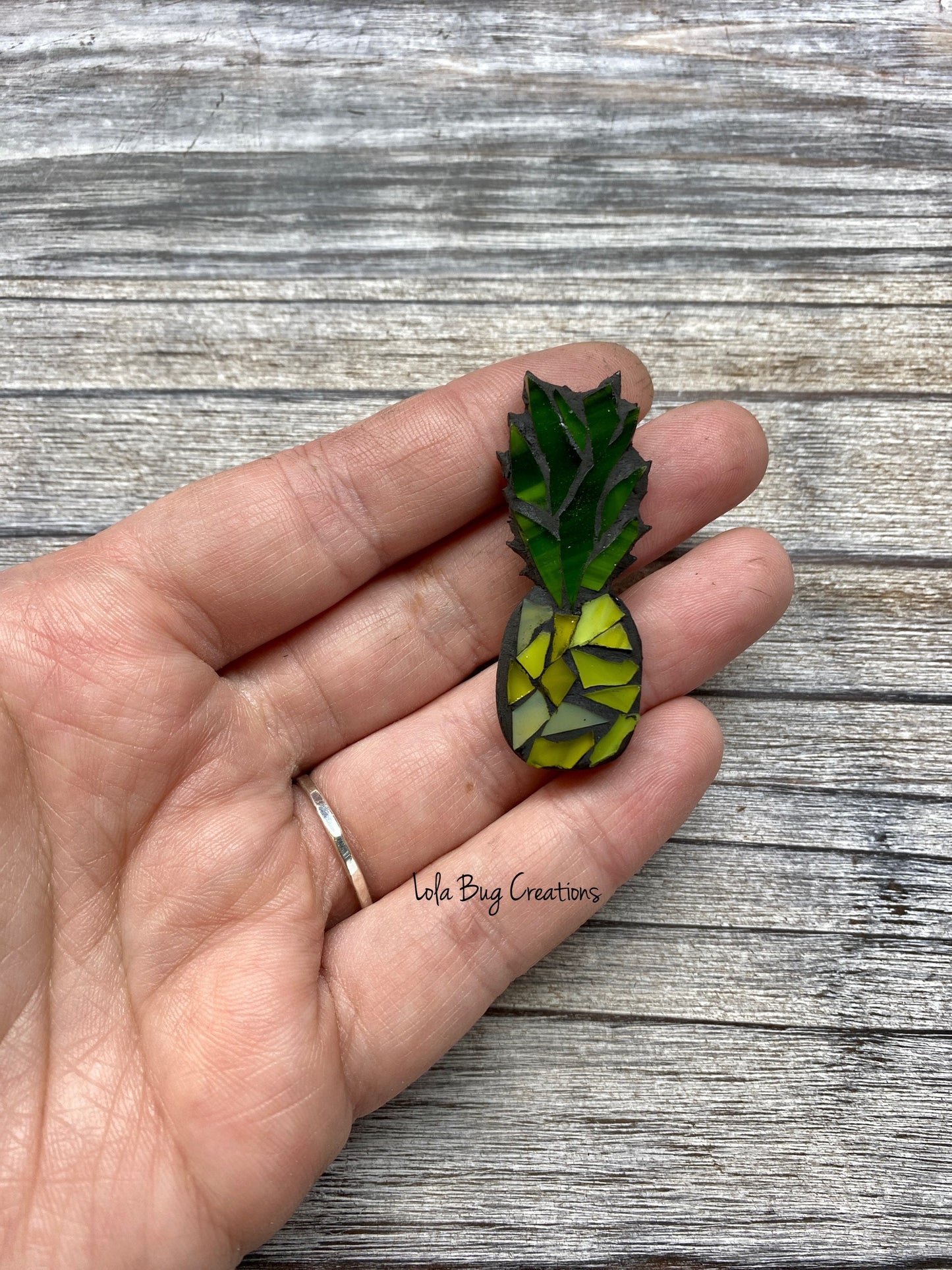 Mini Pineapple  -Glass Mosaic Magnet