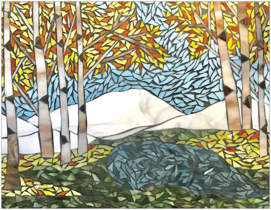 Birch Tree Mosaic Print